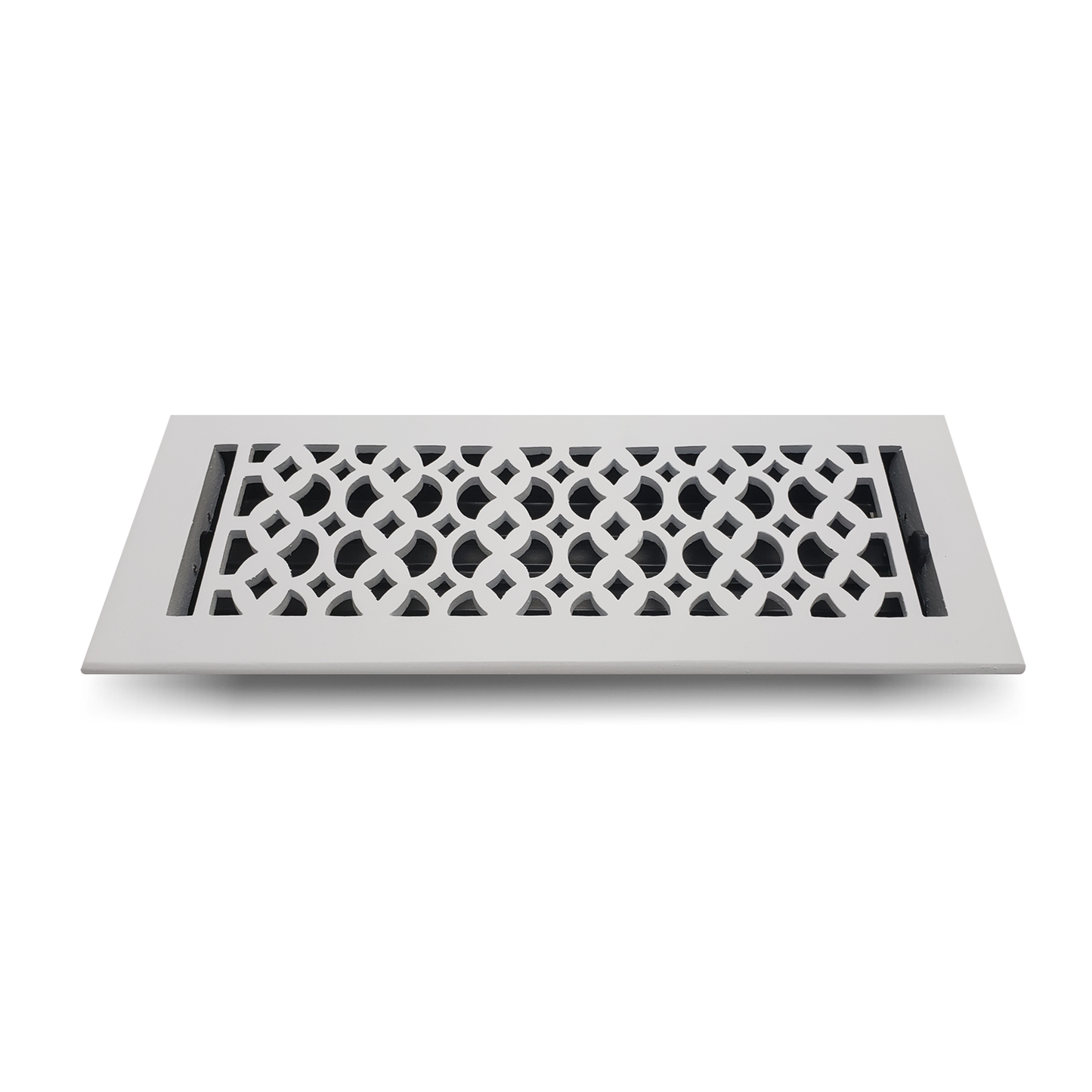 Cast Aluminum Floor Vent Cover / Register Size: 4” X 14” With Damper Top Faceplate Outer Size 5-1/2″ x 15-1/2″, Thickness 5 mm Handcrafted Tudor Mushroom Design (VR 100)