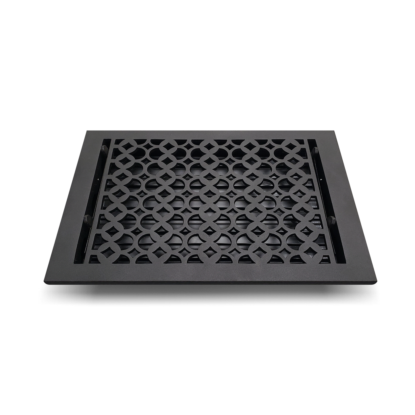 Cast Aluminum Floor Vent Cover / Register Size: 8” X 12” With Damper Top Faceplate Outer Size 9-1/4″ x 14″, Thickness 5 mm Handcrafted Tudor Mushroom Design (VR 100)