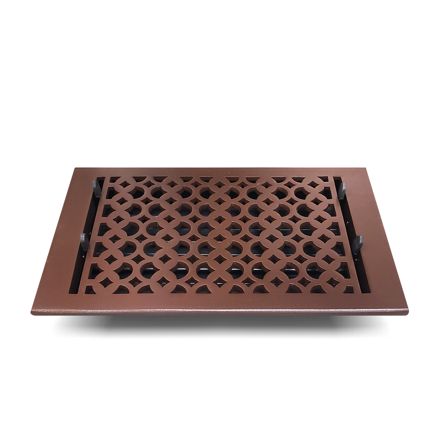 Cast Aluminum Floor Vent Cover / Register Size: 8” X 14” With Damper Top Faceplate Outer Size 9-1/4″ x 15-3/4″, Thickness 5 mm Handcrafted Tudor Mushroom Design (VR 100)