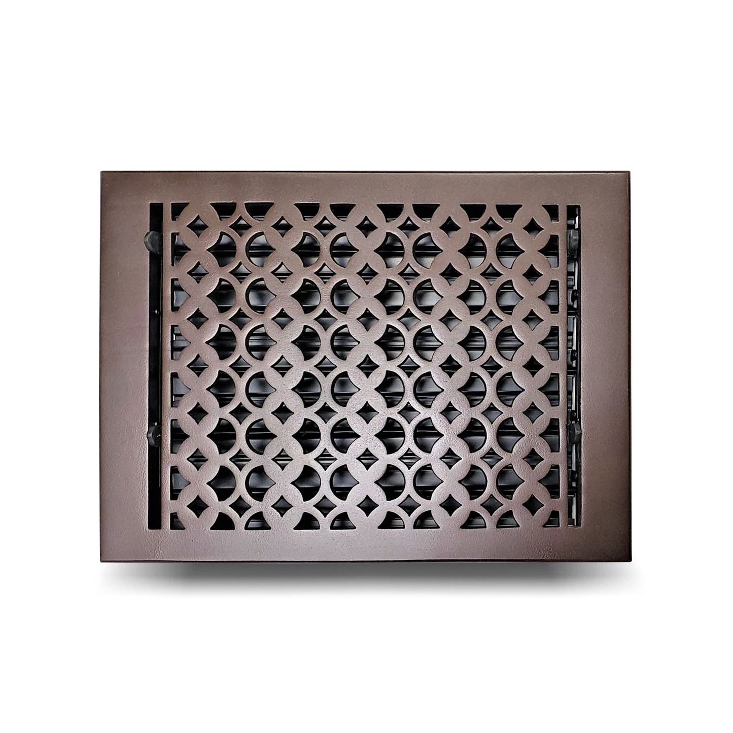 Cast Aluminum Floor Vent Cover / Register Size: 9” X 12” With Damper Top Faceplate Outer Size 10.5" X 14", Thickness 5 Mm, Handcrafted Tudor Mushroom Design (VR100)