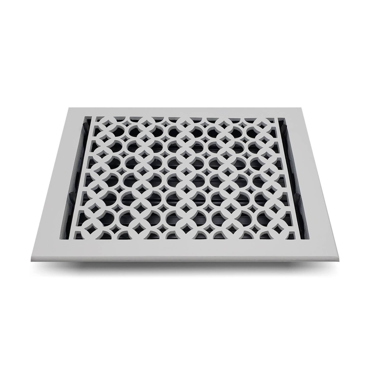 Cast Aluminum Floor Vent Cover / Register Size: 9” X 12” With Damper Top Faceplate Outer Size 10.5" X 14", Thickness 5 Mm, Handcrafted Tudor Mushroom Design (VR100)