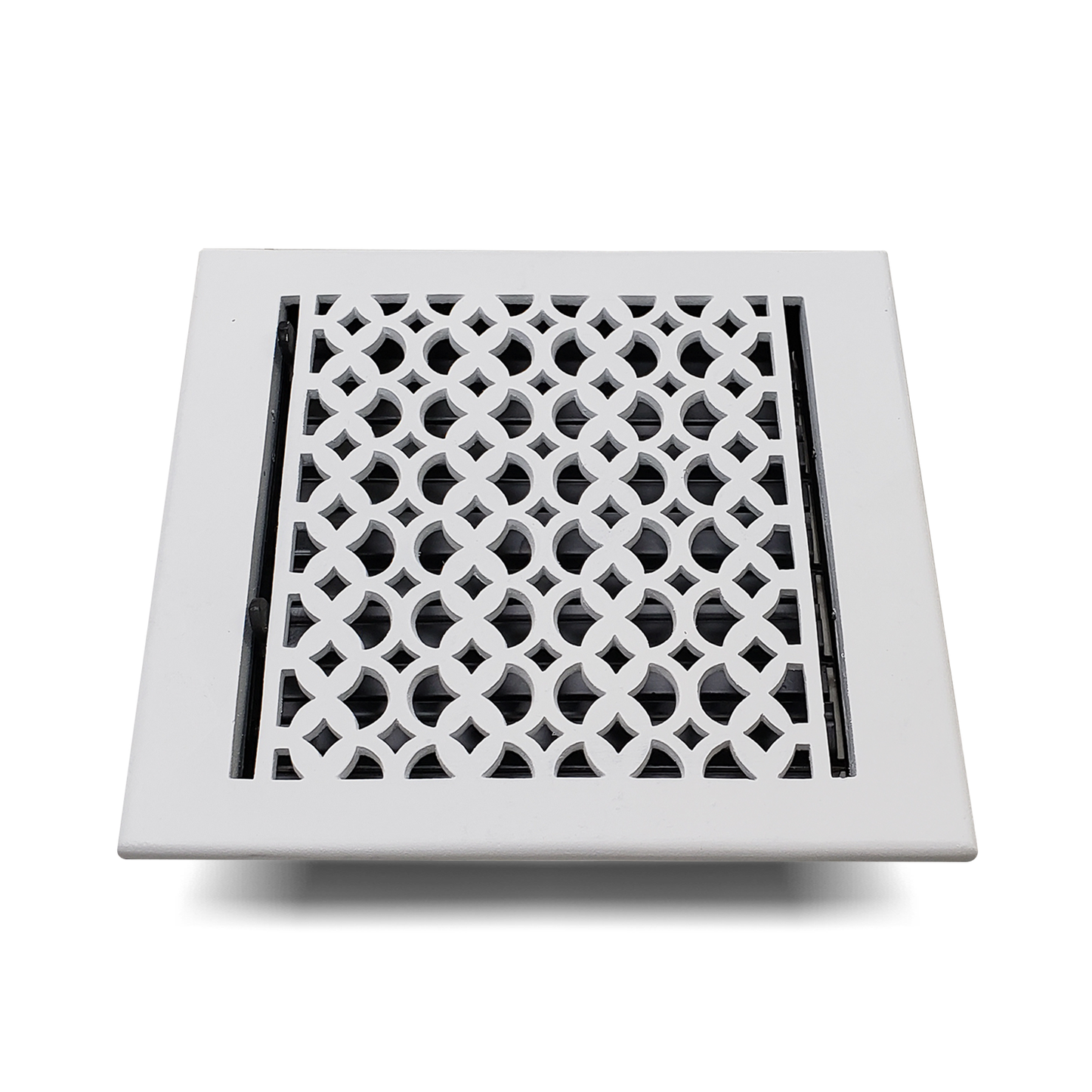 Cast Aluminum Floor Vent Cover / Register Size: 9” X 9” With Damper Top Faceplate Outer Size 10-1/2" X 11-1/2", Thickness 5 Mm, Handcrafted Tudor Mushroom Design (VR100)