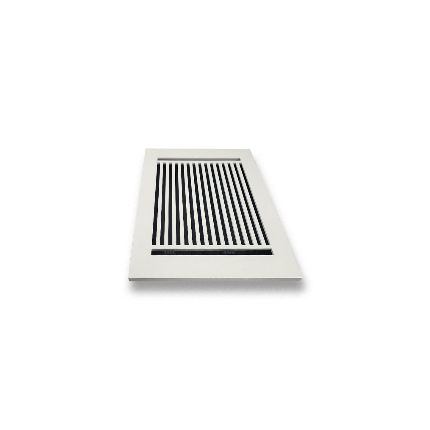 Floor Vent Cover / Register Size: 6” X 10” With Damper Top Faceplate Outer Size 8″ X 12”, Thickness 5 Mm, High-Quality Metal – Cast Aluminum Black Powder Coated Re-Paintable For Floors, Walls, And Ceilings – Modern Linear Design (VR 109)