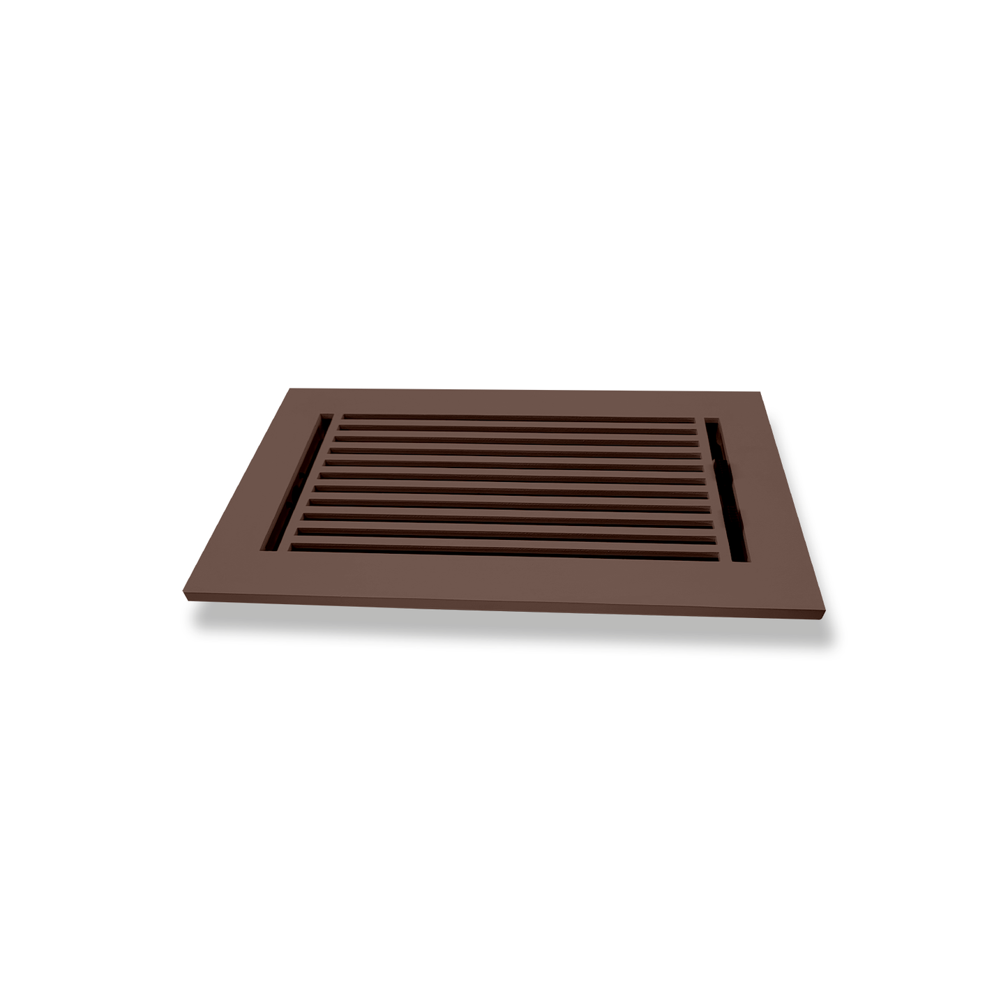 Floor Vent Cover / Register Size: 6” X 12” With Damper Top Faceplate Outer Size 8″ X 14”, Thickness 5 Mm, High-Quality Metal – Cast Aluminum Black Powder Coated Re-Paintable For Floors, Walls, And Ceilings – Modern Linear Design (VR 109)