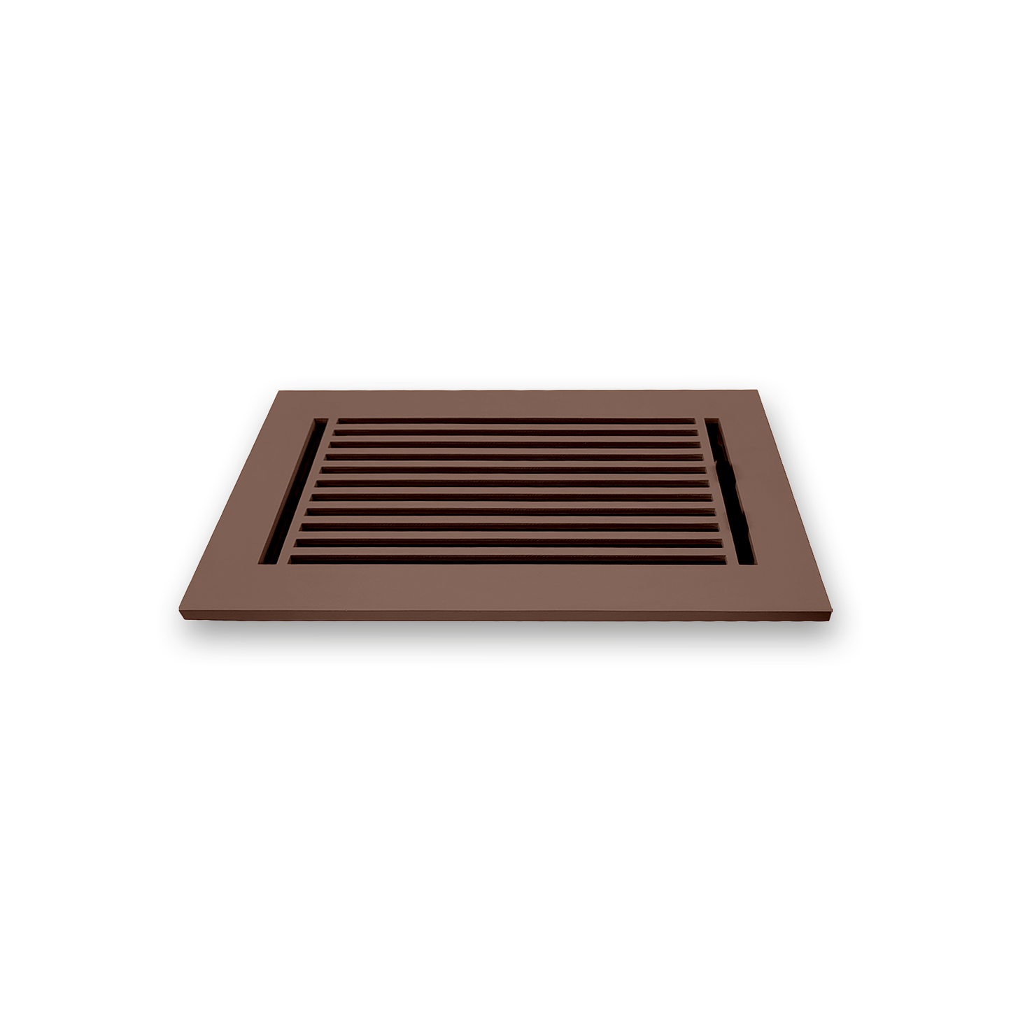 Floor Vent Cover / Register Size: 6” X 12” With Damper Top Faceplate Outer Size 8″ X 14”, Thickness 5 Mm, High-Quality Metal – Cast Aluminum Black Powder Coated Re-Paintable For Floors, Walls, And Ceilings – Modern Linear Design (VR 109)