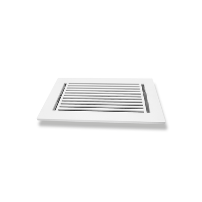 Floor Vent Cover / Register Size: 6” X 12” With Damper Top Faceplate Outer Size 8″ X 14”, Thickness 5 Mm, High-Quality Metal – Cast Aluminum Black Powder Coated Re-Paintable For Floors, Walls, And Ceilings – Modern Linear Design (VR 109)