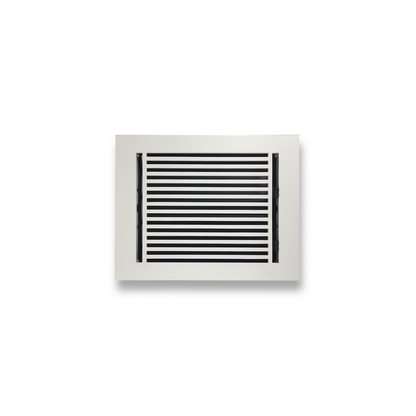 Floor Vent Cover / Register Size: 8” X 10” With Damper Top Faceplate Outer Size 10″ X 12”, Thickness 5 Mm, High-Quality Metal – Cast Aluminum Black Powder Coated Re-Paintable For Floors, Walls, And Ceilings – Modern Linear Design (VR 109)