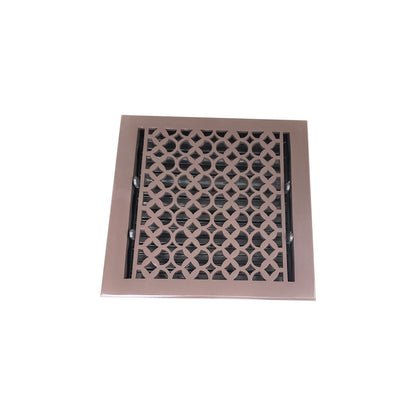 Cast Iron Floor Vent Cover / Register Size: 10” X 10” With Damper Top Faceplate Outer Size 12" X 12", Thickness 5 Mm, Handcrafted Tudor Mushroom Design (VR100)