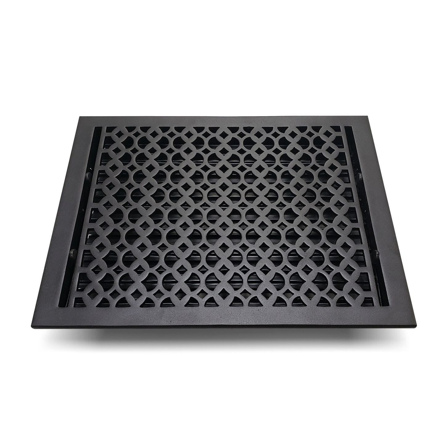 Cast Iron Floor Vent Cover / Register Size: 12” X 16” With Damper Top Faceplate Outer Size 13-1/2" X 18", Thickness 5 Mm, Handcrafted Tudor Mushroom Design (VR100)