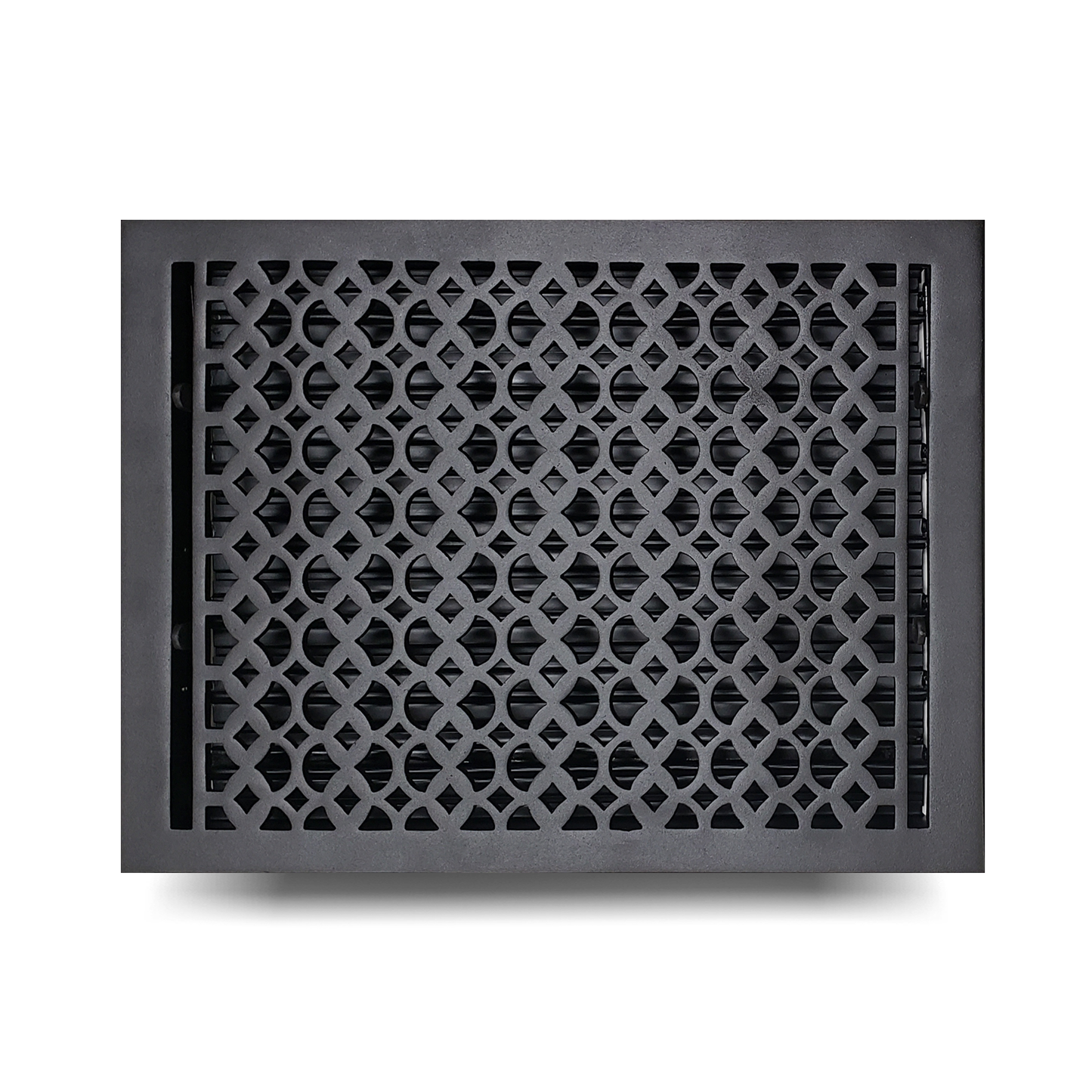 Cast Iron Floor Vent Cover / Register Size: 12” X 16” With Damper Top Faceplate Outer Size 13-1/2" X 18", Thickness 5 Mm, Handcrafted Tudor Mushroom Design (VR100)