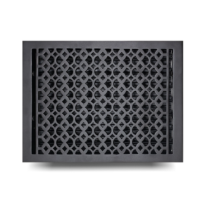 Cast Iron Floor Vent Cover / Register Size: 12” X 16” With Damper Top Faceplate Outer Size 13-1/2" X 18", Thickness 5 Mm, Handcrafted Tudor Mushroom Design (VR100)