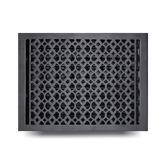 Cast Iron Floor Vent Cover / Register Size: 12” X 16” With Damper Top Faceplate Outer Size 13-1/2" X 18", Thickness 5 Mm, Handcrafted Tudor Mushroom Design (VR100)