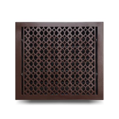 Cast Iron Floor Vent Cover / Register Size: 14” X 16” With Damper Top Faceplate Outer Size 16" X 15-1/2", Thickness 5 Mm, Handcrafted Tudor Mushroom Design (VR100)