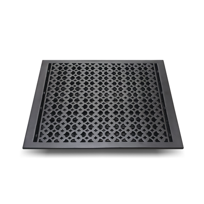 Cast Iron Floor Vent Cover / Register Size: 18” X 18” With Damper Top Faceplate Outer Size 19-1/2" X 20", Thickness 5 Mm, Handcrafted Tudor Mushroom Design (VR100)