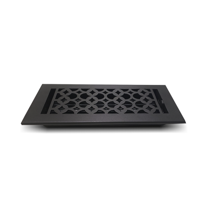 Cast Iron Floor Vent Cover / Register Size: 4” X 10” With Damper Top Faceplate Outer Size 6" X 12", Thickness 5 Mm, Handcrafted Tudor Mushroom Design (VR100)