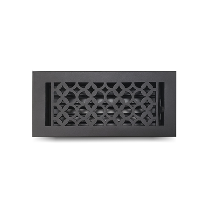 Cast Iron Floor Vent Cover / Register Size: 4” X 10” With Damper Top Faceplate Outer Size 6" X 12", Thickness 5 Mm, Handcrafted Tudor Mushroom Design (VR100)