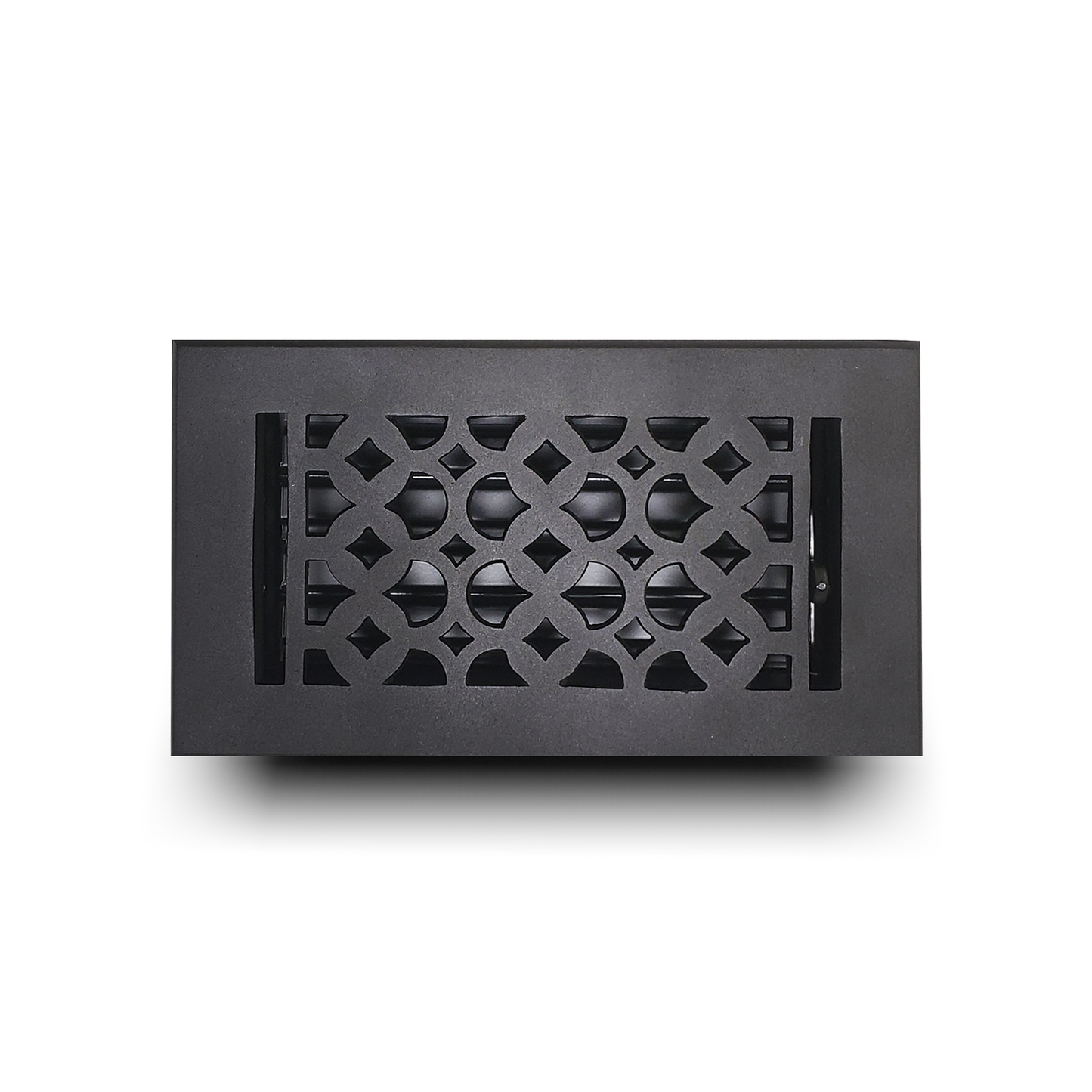 Cast Iron Floor Vent Cover / Register Size: 4” X 8” With Damper Top Faceplate Outer Size 5-1/2" X 8-3/4", Thickness 5 Mm, Handcrafted Tudor Mushroom Design (VR100)