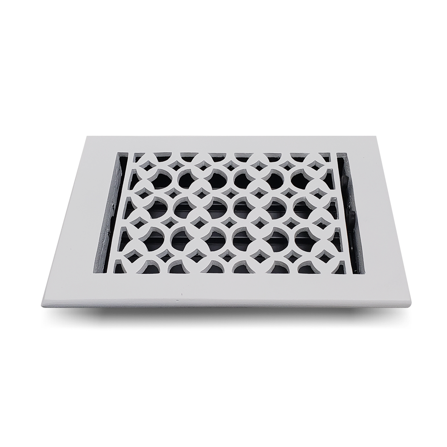 Cast Iron Floor Vent Cover / Register Size: 6” X 8” With Damper Top Faceplate Outer Size 7-1/4" x 9-3/4", Thickness 5 mm Handcrafted Tudor Mushroom Design (VR 100)