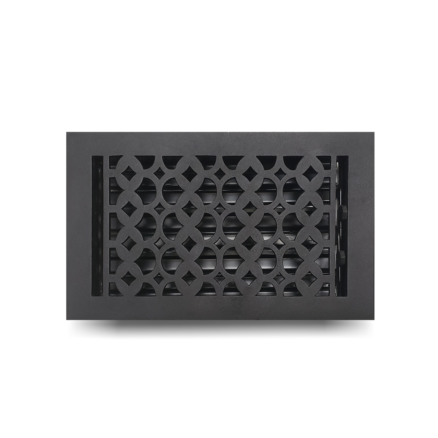 Cast Iron Floor Vent Cover / Register Size: 6” X 10” With Damper Top Faceplate Outer Size 7-1/4" X 11-3/4", Thickness 5 Mm, Handcrafted Tudor Mushroom Design (VR100)