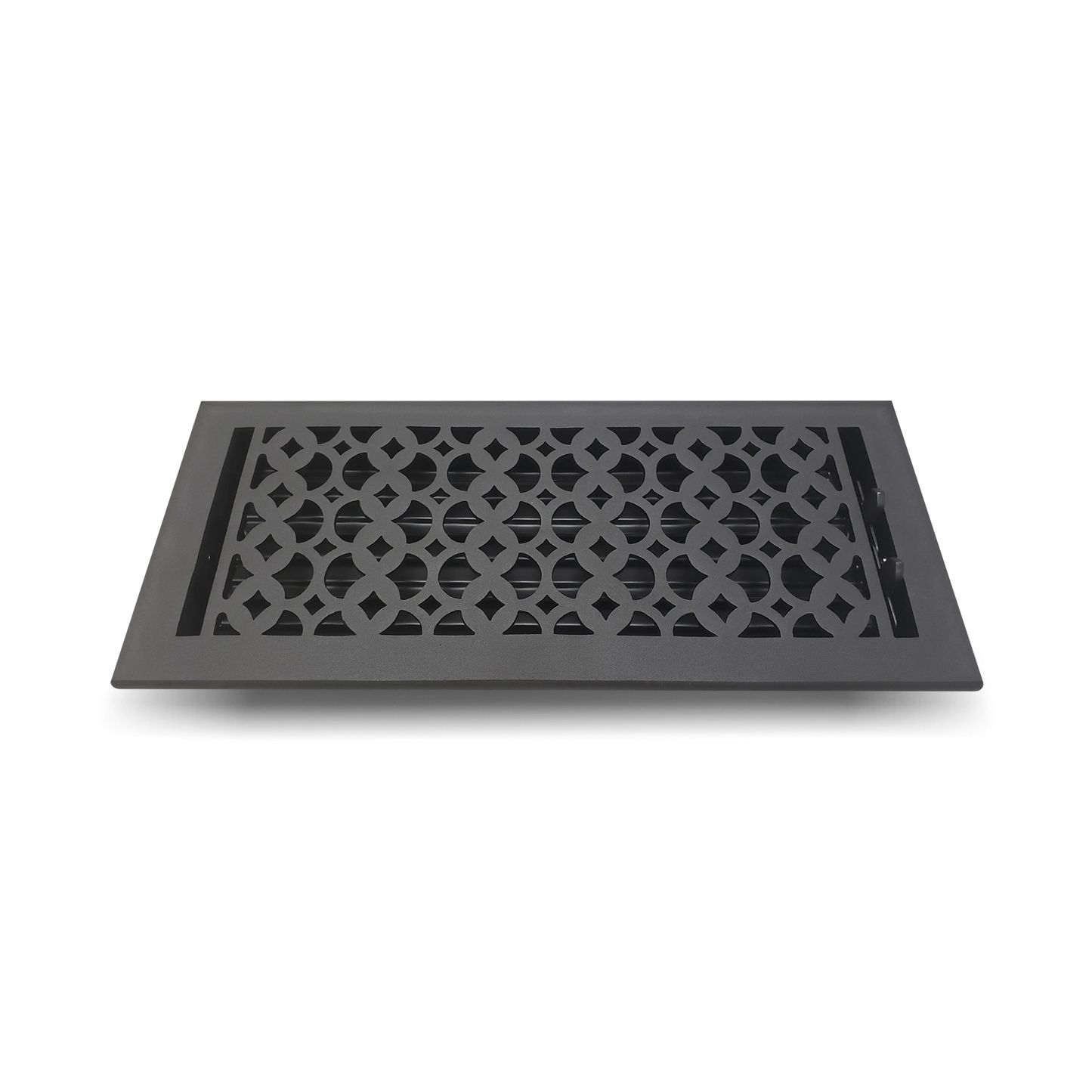 Cast Iron Floor Vent Cover / Register Size: 6” X 12” With Damper Top Faceplate Outer Size 7-1/4" X 14", Thickness 5 Mm, Handcrafted Tudor Mushroom Design (VR100)