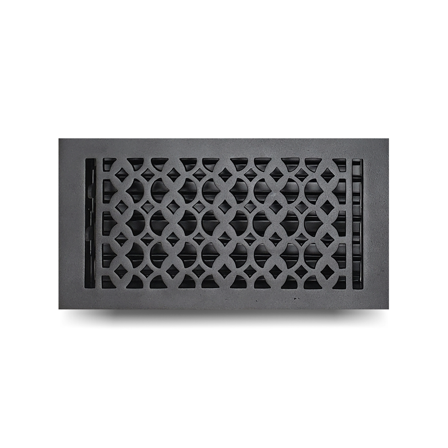 Cast Iron Floor Vent Cover / Register Size: 6” X 12” With Damper Top Faceplate Outer Size 7-1/4" X 14", Thickness 5 Mm, Handcrafted Tudor Mushroom Design (VR100)