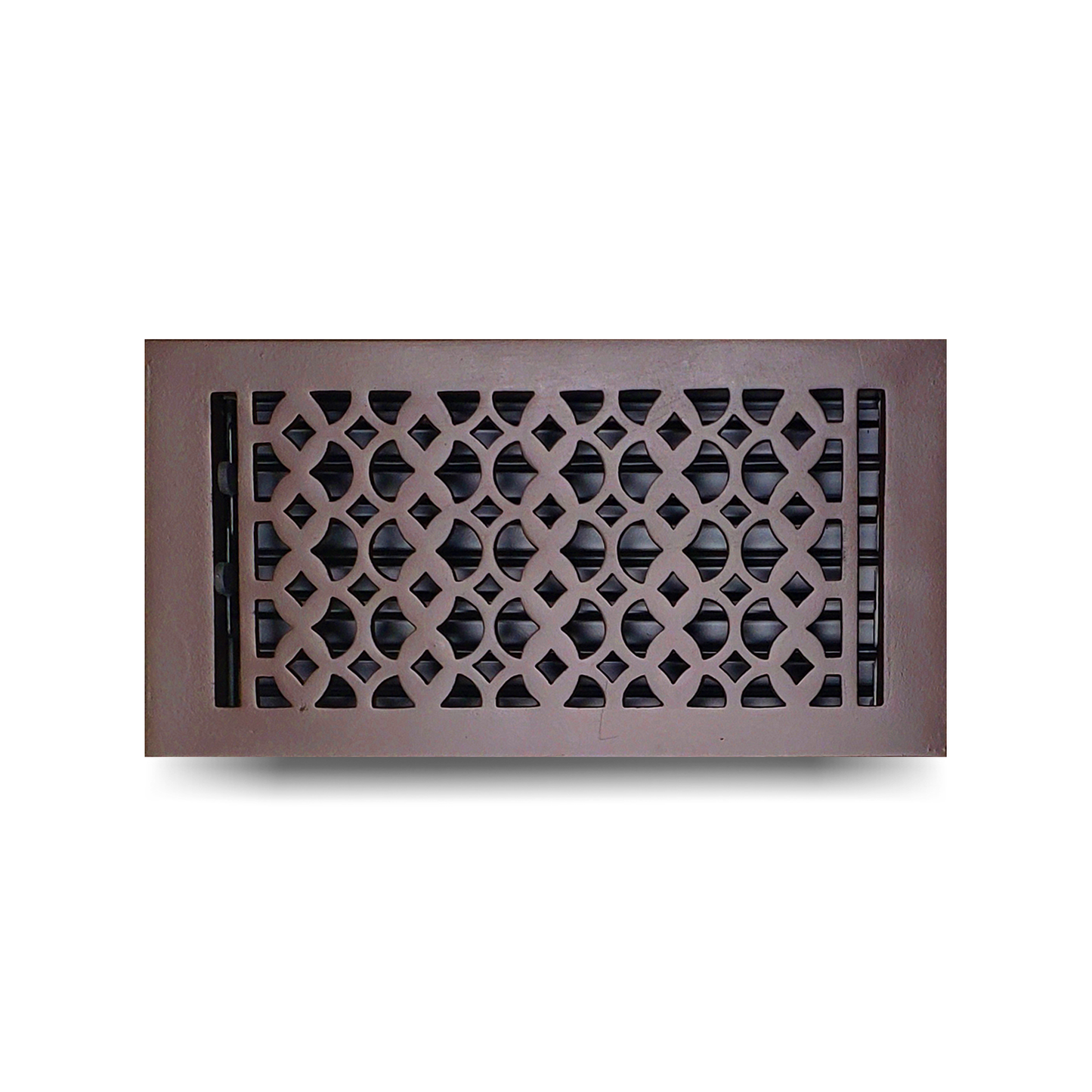 Cast Iron Floor Vent Cover / Register Size: 6” X 12” With Damper Top Faceplate Outer Size 7-1/4" X 14", Thickness 5 Mm, Handcrafted Tudor Mushroom Design (VR100)