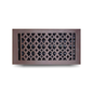 Cast Iron Floor Vent Cover / Register Size: 6” X 12” With Damper Top Faceplate Outer Size 7-1/4" X 14", Thickness 5 Mm, Handcrafted Tudor Mushroom Design (VR100)