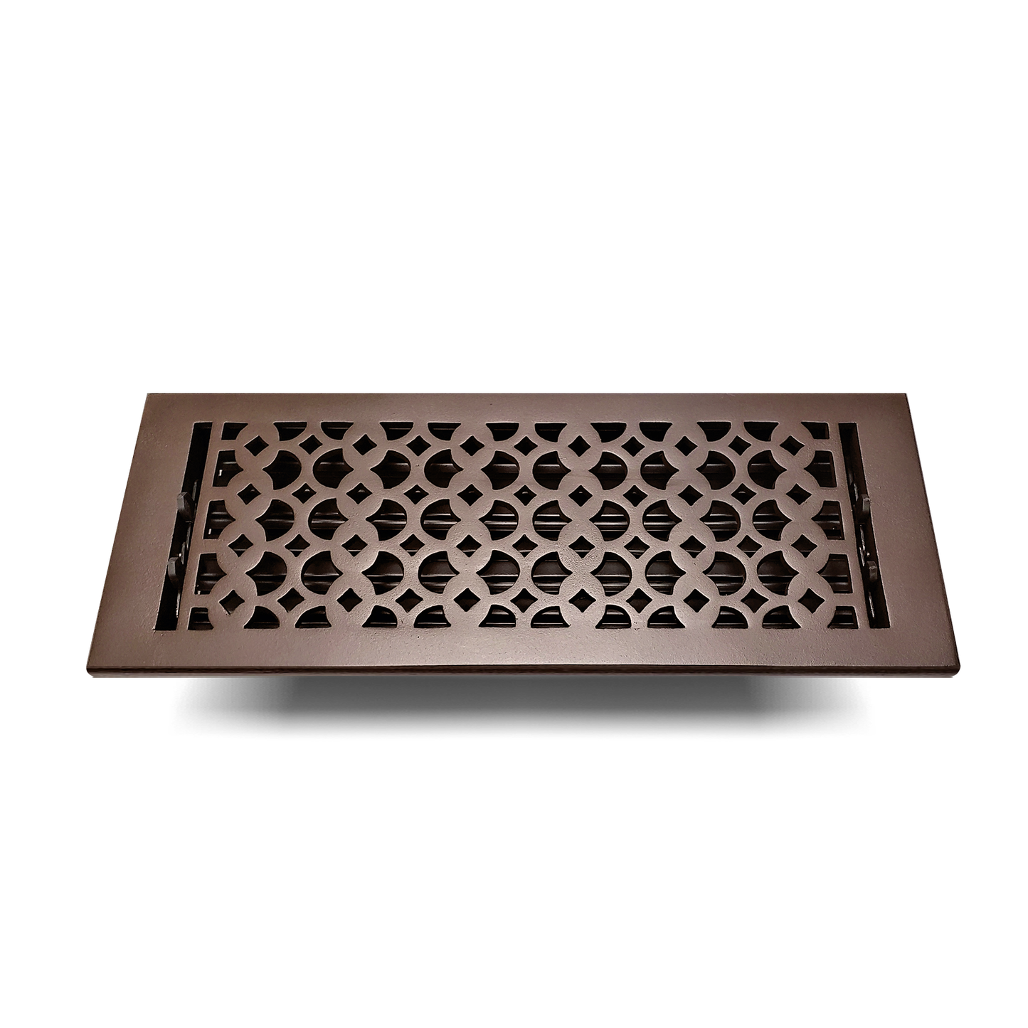 Cast Iron Floor Vent Cover / Register Size: 6” X 16” With Damper Top Faceplate Outer Size 7-3/4" X 16-1/4", Thickness 5 Mm, Handcrafted Tudor Mushroom Design (VR100)