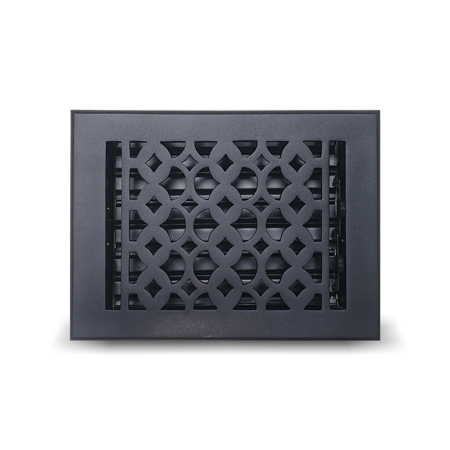 Cast Iron Floor Vent Cover / Register Size: 6” X 8” With Damper Top Faceplate Outer Size 7-1/4" x 9-3/4", Thickness 5 mm Handcrafted Tudor Mushroom Design (VR 100)