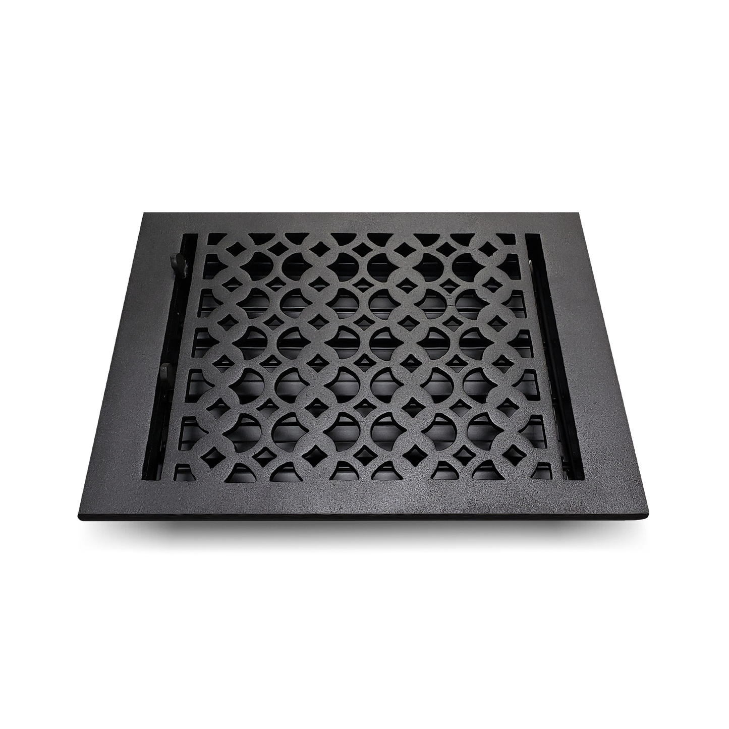 Cast Iron Floor Vent Cover / Register Size: 8” X 10” With Damper Top Faceplate Outer Size 9-1/4" X 11-3/4", Thickness 5 Mm, Handcrafted Tudor Mushroom Design (VR100)