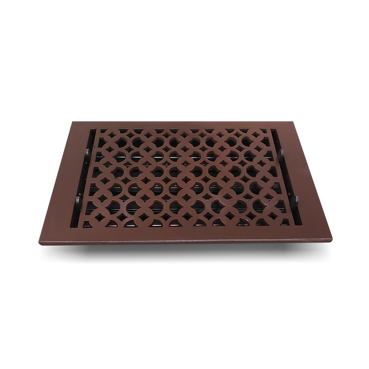 Cast Iron Floor Vent Cover / Register Size: 8” X 12” With Damper Top Faceplate Outer Size 9-1/4" X 14", Thickness 5 Mm, Handcrafted Tudor Mushroom Design (VR100)