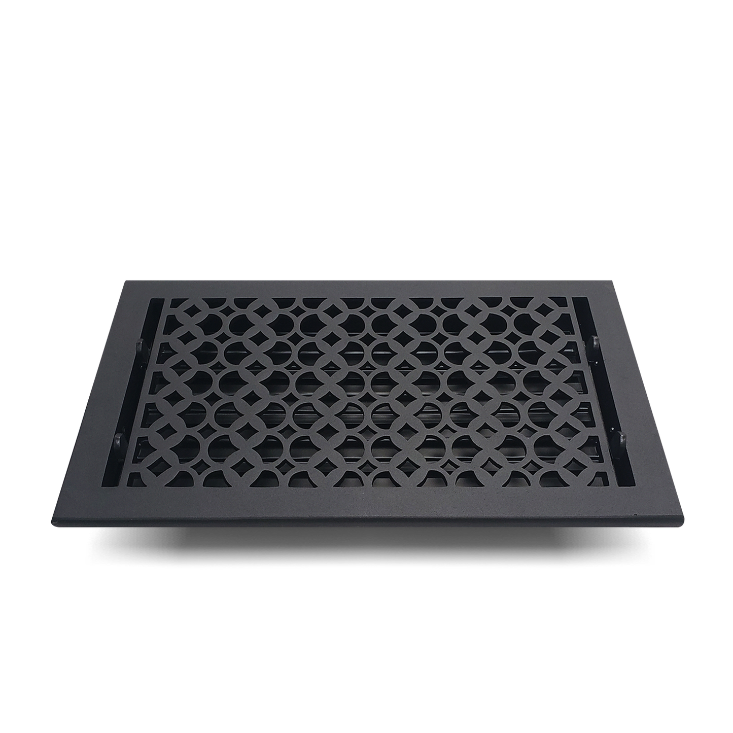 Cast Iron Floor Vent Cover / Register Size: 8” X 14” With Damper Top Faceplate Outer Size 9-1/4" X 15-3/4", Thickness 5 Mm, Handcrafted Tudor Mushroom Design (VR100)