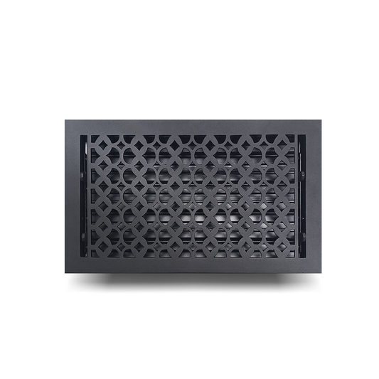 Cast Iron Floor Vent Cover / Register Size: 8” X 14” With Damper Top Faceplate Outer Size 9-1/4" X 15-3/4", Thickness 5 Mm, Handcrafted Tudor Mushroom Design (VR100)