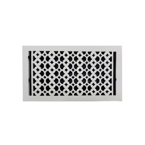 Cast Iron Floor Vent Cover / Register Size: 8” X 14” With Damper Top Faceplate Outer Size 9-1/4" X 15-3/4", Thickness 5 Mm, Handcrafted Tudor Mushroom Design (VR100)