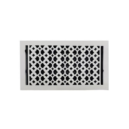 Cast Iron Floor Vent Cover / Register Size: 8” X 14” With Damper Top Faceplate Outer Size 9-1/4" X 15-3/4", Thickness 5 Mm, Handcrafted Tudor Mushroom Design (VR100)