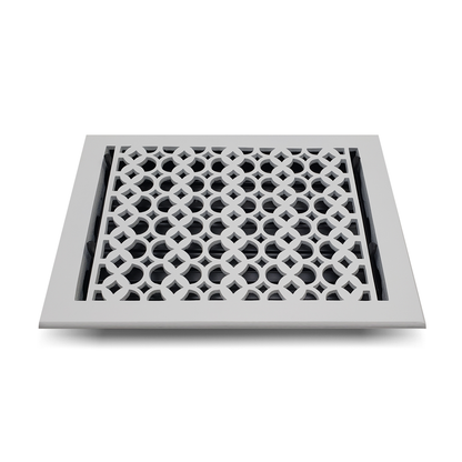 Cast Iron Floor Vent Cover / Register Size: 9” X 12” With Damper Top Faceplate Outer Size 10.5" X 14", Thickness 5 Mm, Handcrafted Tudor Mushroom Design (VR100)