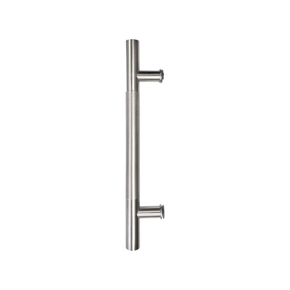 Door Pull Handle Round Knurling 18″ Single Side Stainless Steel