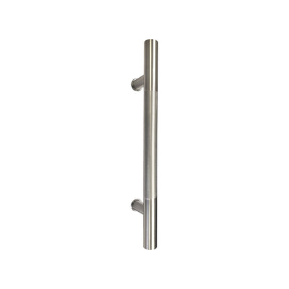 Door Pull Handle Round Knurling 18″ Single Side Stainless Steel