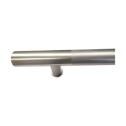 Door Pull Handle Round Knurling 18″ Single Side Stainless Steel