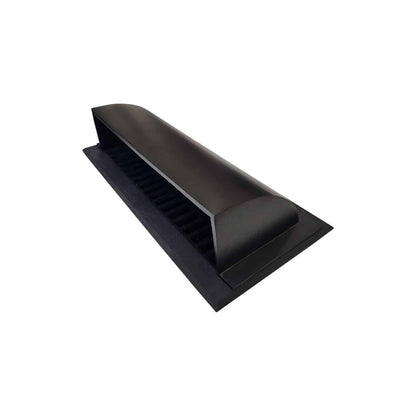 Floor Vent Air Deflector / Diverter 4" x 10" Vent Sizes Including 3″x10″, 2″x10″, and 6″x10″ HVAC Duct Cover Decorative for Vents are Beneath a Bed, Sofa, Side Table, or Wardrobes Heavy Duty Cast Aluminum Metal Black - Dome Design