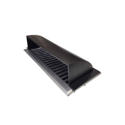 Floor Vent Air Deflector / Diverter 4" x 10" Vent Sizes Including 3″x10″, 2″x10″, and 6″x10″ HVAC Duct Cover Decorative for Vents are Beneath a Bed, Sofa, Side Table, or Wardrobes Heavy Duty Cast Aluminum Metal Black - Dome Design