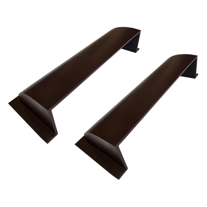 Floor Vent Air Deflector / Diverter 4" x 12" Vent Sizes Including 4"x12", and 6"x12" HVAC Decorative Duct Cover for Vents are Beneath a Bed, Sofa, Side Table, or Wardrobes Heavy Duty Cast Aluminum Brown - Dome Design