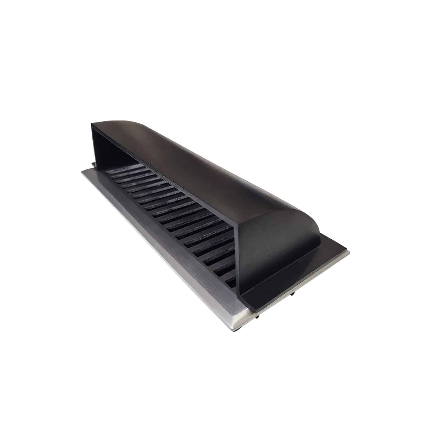 Floor Vent Air Deflector / Diverter 4" x 14" Vent Sizes Including 4"x14", and 6"x14" HVAC Duct Cover Decorative for Vents are Beneath a Bed, Sofa, Side Table, or Wardrobes Heavy Duty Cast Aluminum Black - Dome Design