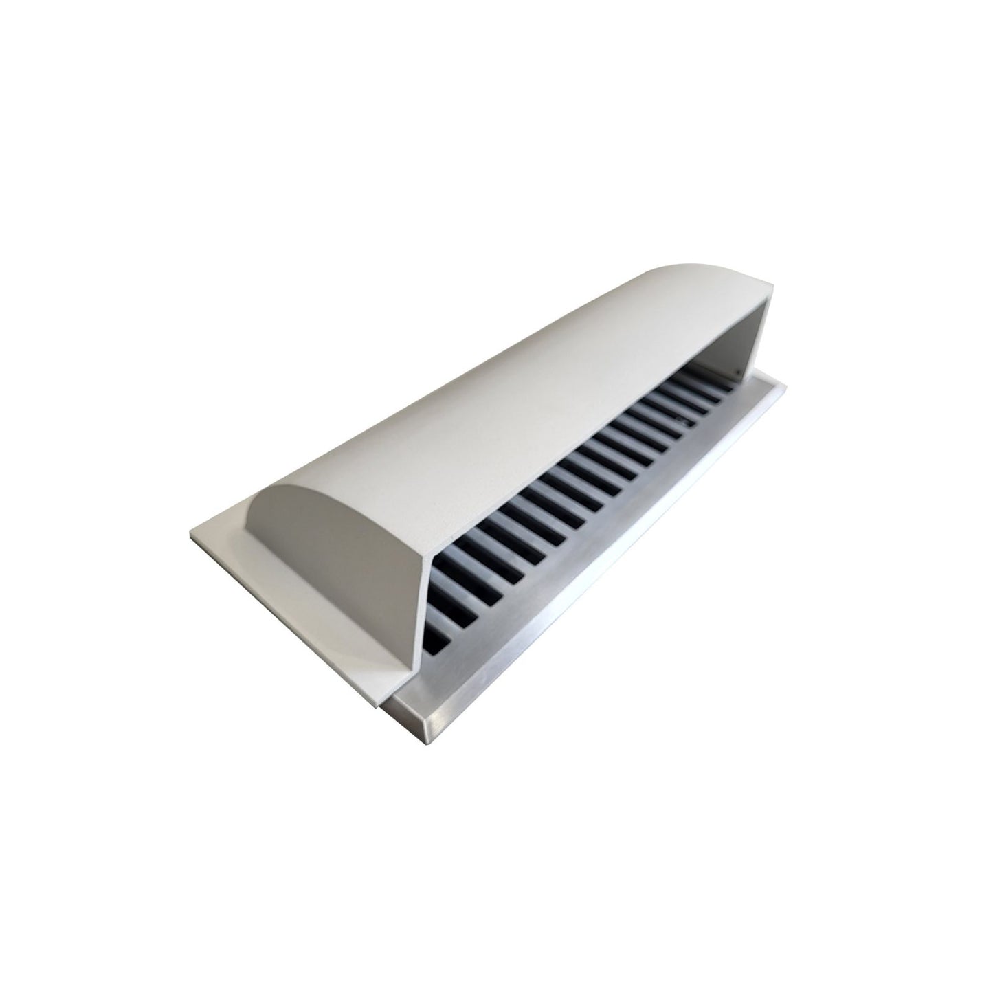 Floor Vent Air Deflector / Diverter 4" x 10" Vent Sizes Including 3″x10″, 2″x10″, and 6″x10″ HVAC Duct Cover Decorative for Vents are Beneath a Bed, Sofa, Side Table, or Wardrobes Heavy Duty Cast Aluminum Metal White- Dome Design