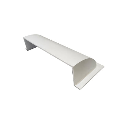 Floor Vent Air Deflector / Diverter 4" x 14" Vent Sizes Including 4"x14", and 6"x14" HVAC Duct Cover Decorative for Vents are Beneath a Bed, Sofa, Side Table, or Wardrobes Heavy Duty Cast Aluminum White- Dome Design