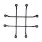 Gate Speakeasy Grille Iron Single Square Design 106