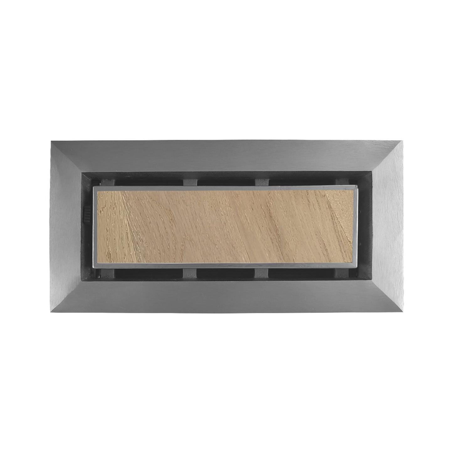 Match The Floor Flush Mount Floor Registers/Vent Cover 4" X 10" with Damper. Faceplate Size: 5.5" × 11.5". High-Quality Metal Cast Aluminum - Satin