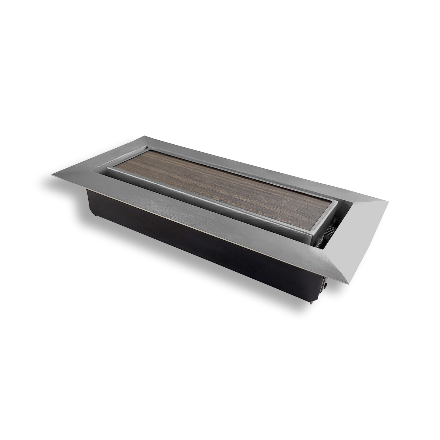 Match The Floor Flush Mount Floor Registers/Vent Cover 4" X 10" with Damper. Faceplate Size: 5.5" × 11.5". High-Quality Metal Cast Aluminum - Satin