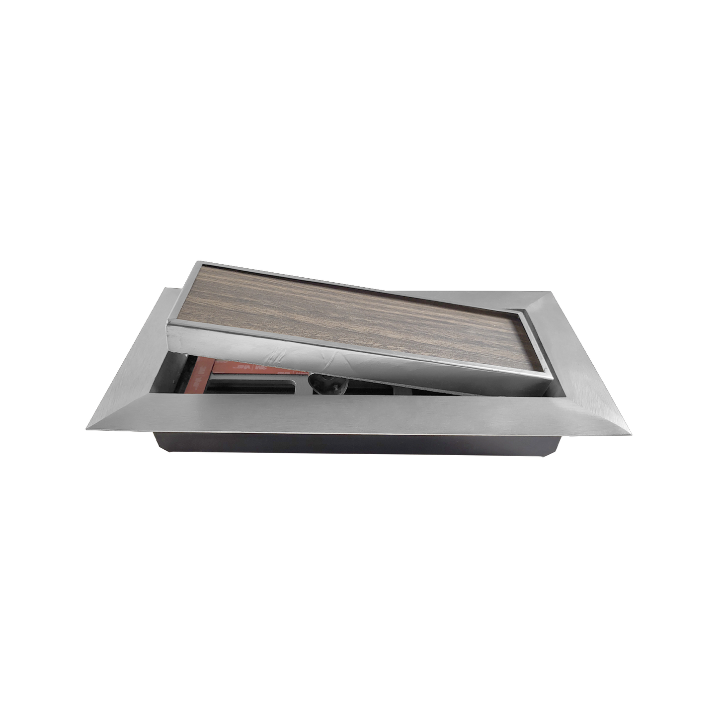 Match The Floor Flush Mount Floor Registers/Vent Cover 4" X 10" with Damper. Faceplate Size: 5.5" × 11.5". High-Quality Metal Cast Aluminum - Satin