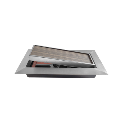 Match The Floor Flush Mount Floor Registers/Vent Cover 4" X 10" with Damper. Faceplate Size: 5.5" × 11.5". High-Quality Metal Cast Aluminum - Satin